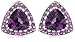 Sterling Silver Amethyst Trillion Earrings