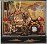 五月人形ケース飾り子供大将 7号　大将　兜付　t7-3k