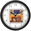Teddy Bear & Stuffed Rabbit on Bookshelf near Window - from Hush Little Baby by Artist: Sylvia Long Wall Clock by WatchBuddy Timepieces (White Frame)