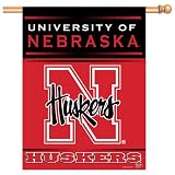 NCAA Nebraska Cornhuskers 27-by-37 inch Vertical Flag
