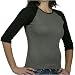 Bella Baby Rib 3/4 Sleeve Contrast Raglan T-Shirt. 2000