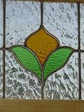 Victorian Moorish Revival Cornflower Antique Stained Glass