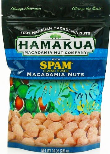 Spam Flavored Hamakua Macadamia Nuts 10-ounce Bag (Pack of 3)