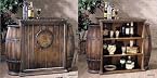 Open Wooden Wine Storage Cabinet Rack