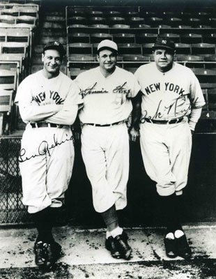 New York Yankees Ruth Team Signed Autographed Reprint Photo #1