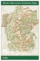 Map of Rocky Mountain National Park Art Poster Print, 24x36