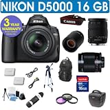 Nikon D5000 + Sigma 18-200mm OS Lens + 500mm Mirror Lens
