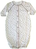 Baby Steps White Onesie with Blue and Brown Stars Size New Born