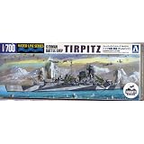 Aoshima 1 700 WWII German Battleship TIRPITZ (Waterline Hull) by Aoshima