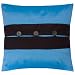 Decorative Handmade Bright Blue & Black Thai Silk Cushion Cover / Pillow Sham