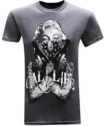 California Republic Men's T-Shirt - (Marilyn Gangster) - L