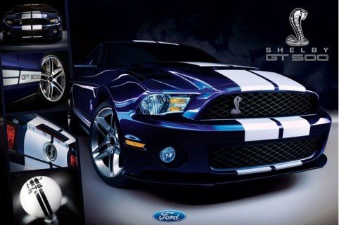 1art1 49254 Autos - Ford, Shelby GT500 Showroom Poster 91 x 61 cm