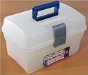 Classic translucent 12" tool box and 3 small part organizer (4 piece kit)