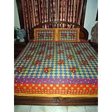 Clearance Sale ! Cotton Bedspread Block Print Vegetable Dyes India Home Interior Decorating Size King