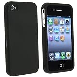HARD RUBBER CASE COVER COATING Compatible with iPhone® 4 4G iPhone® 4S - AT&T, Sprint, Version 16GB 32GB 64GB BLACK