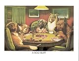 Set of Three Dogs Playing Poker Art Prints