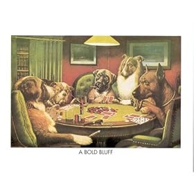 Set of Three Dogs Playing Poker Art Prints