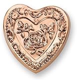 Old Dutch International 7-Inch Solid Copper Heart Rose Mold, 1-Pint