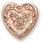 Old Dutch International 7-Inch Solid Copper Heart Rose Mold, 1-Pint