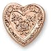 Old Dutch International 7-Inch Solid Copper Heart Rose Mold, 1-Pint