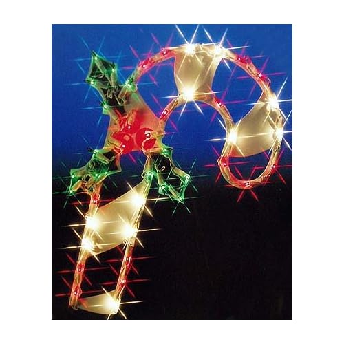 Lighted Christmas Candy Cane Window Or Yard Decoration