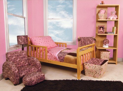 Trend Lab Sweet Safari Hugger Style Toddler Bedding Set - Pink Brown Caramel product image