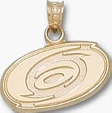 Carolina Hurricanes 'Hurricanes Logo' 5/8' Pendant - 14KT Gold Jewelry