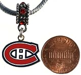 Montreal Canadiens Charm Fits Pandora, Troll, Biagi, Euro Bracelets Penguin Round White