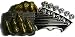 GUITAR & MONSTER CLAW BELT BUCKLE (colour) + display stand