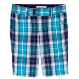 Girls' Cherokee Plaid Bermuda Shorts - Blue