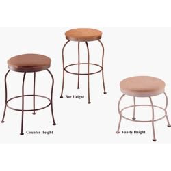 Trica Kim Metal Frame Swivel Bar Stool Backless by Furniture