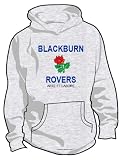 Blackburn Rovers Basic Logo Soccer Hoodie, Adult Large - Ash Grey