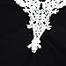 FUNOC  Womens Sexy V-Neck Lace Off Cut Out Shoulder Long Sleeve Tops Shirt (Black)-X-Large