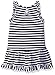 Nautica Girls' Drop Waist Stripe Dress with Ruffle Details