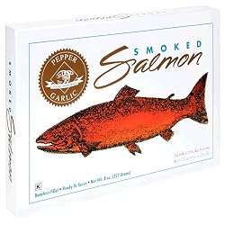 Alaska Smokehouse Smoked Salmon, Pepper Garlic, 4-Ounce Gift Boxes (Pack of 4)