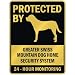 PROTECTED BY  GREATER SWISS MOUNTAIN DOG HOME SECURITY SYSTEM  PARKING SIGN DOG