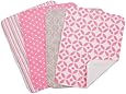 Trend Lab Lily Burp Cloth Set, Pink, 4 Count
