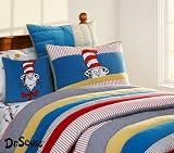 Dr. Seuss Kids Room Quilted Bedding, Twin Bed Quilt Set