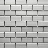 Stainless Steel Metal 1x3 Mosiac Sheets for Backsplash, Shower Walls, Bathroom Floors