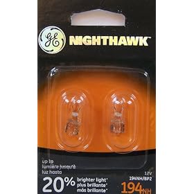 GE Nighthawk 194NH/BP2 Automotive Replacement Bulbs, Pack of 2