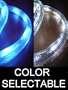 150Ft Color Selectable Rope Lights; neon blue and pure white LED Rope Light Kit; Christmas Lighting; outdoor rope lighting