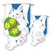 3D Come & Go, Here Comes Easter Regular Size Applique Flag