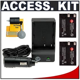 Click here to buy 2 Replacement Nikon EN-EL3a EN-EL3 Batteries and Mini Battery Charger for Nikon D100, D50,... by CTA.