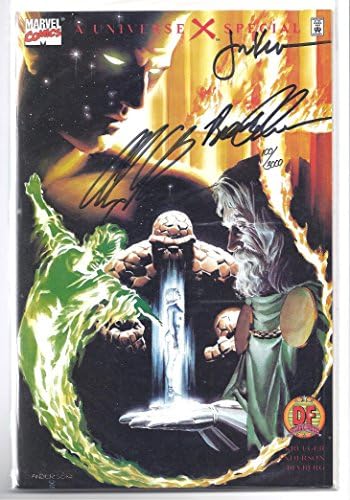 UNIVERSE X : 4 SPECIAL Dynamic Forces Variant Marvel Comics Signed 3x by ALEX ROSS JIM KRUEGER BRENT ANDERSON Autograph COA Numbered to only 3000 Made!