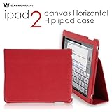 CaseCrown Synthetic Leather Horizontal Flip Stand Case (Red) for the Apple iPad 2 Wifi / 3G Model 16GB, 32GB, 64GB