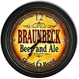 Braunbeck 's Beer and Ale Black Cascading Pub Style Wall Clock