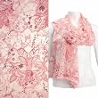 Rayon Polyester Hand Embroidered Floral Leaf Shining Sequins Lace Long Scarf Shawl - Various Colors