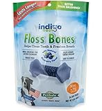 PetSafe indigo Fresh Floss Bones Grain-Free Dental Chew for Dogs, Mini 12 oz.