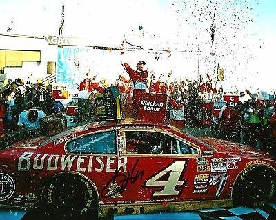 2014 Kevin Harvick BUDWEISER JIMMY JOHN'S WIN NASCAR Signed 8x10 Photo #3 - Autographed Photos