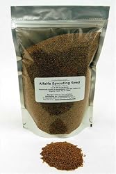 Organic Alfalfa Sprouting Seed- 2.5 Lbs - Organic - High Sprout Germination- Edible Seeds, Gardening, Hydroponics, Growing Salad Sprouts, Planting, Food Storage & More